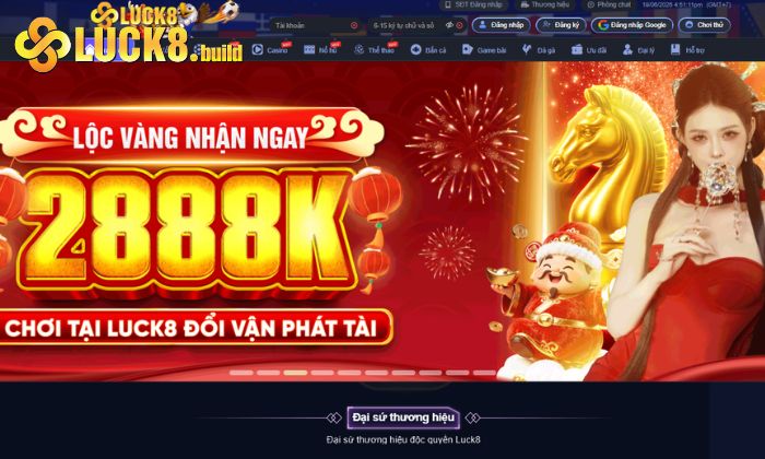 Giao diện Luck8 đẹp mắt, ấn tượng